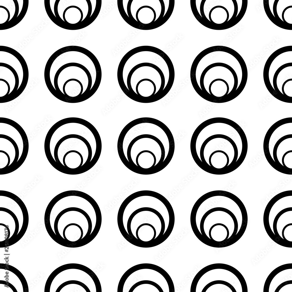Seamless vector background. Black and white texture. Graphic modern pattern.