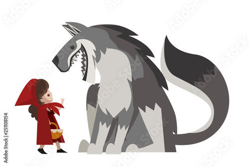 little red hood with big bad wolf