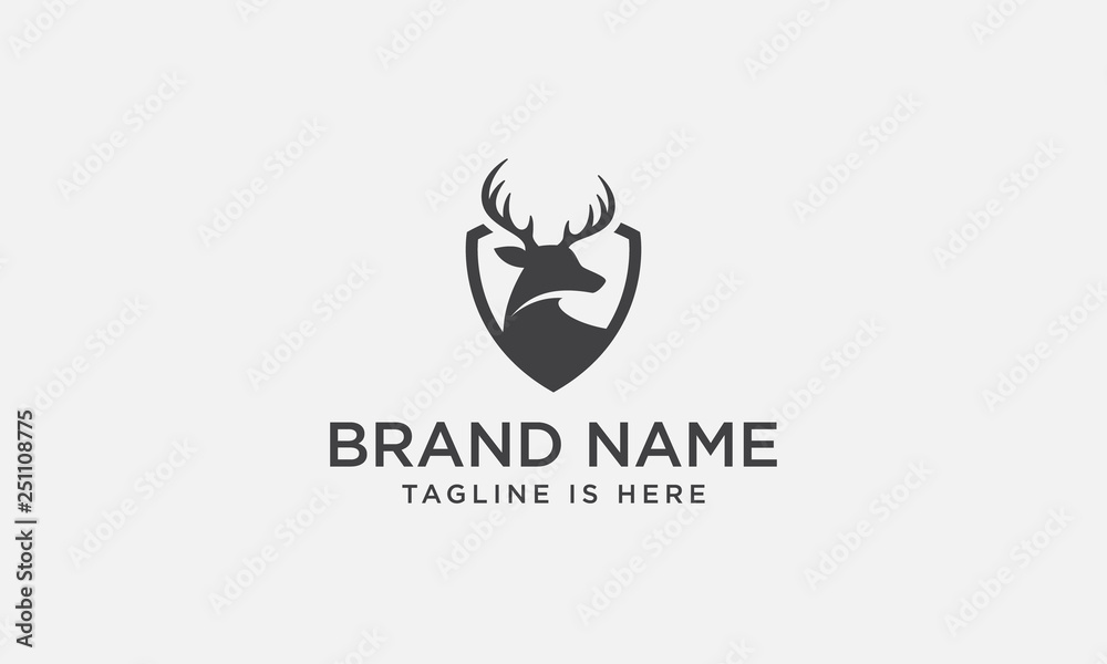 deer logo design, deer head, animal, wildlife, vector, shield deer logo design, deer head, animal, wildlife, vector, shield