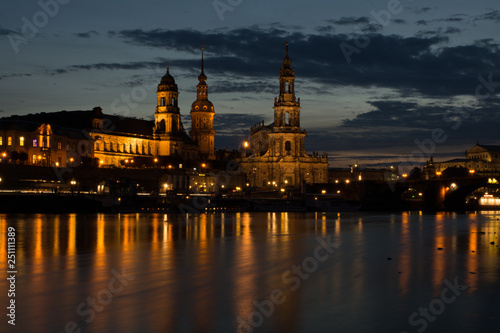 Skyline of Dresden at night