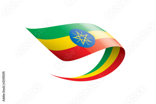 Ethiopia flag, vector illustration on a white background Free Download Ethiopia flag, vector illustration on a white background - GFXLoad