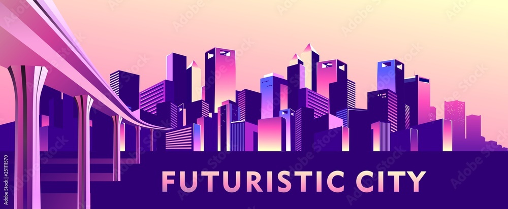 Fototapeta premium abstract buildings banner