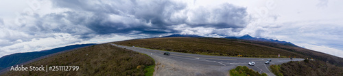 State Highway One through New Zealand Desert Road Panorama 