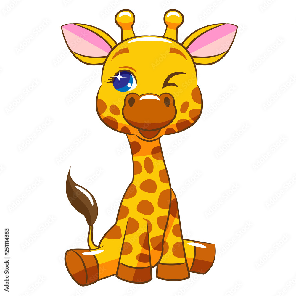 Vecteur Stock Giraffe clipart design | Adobe Stock