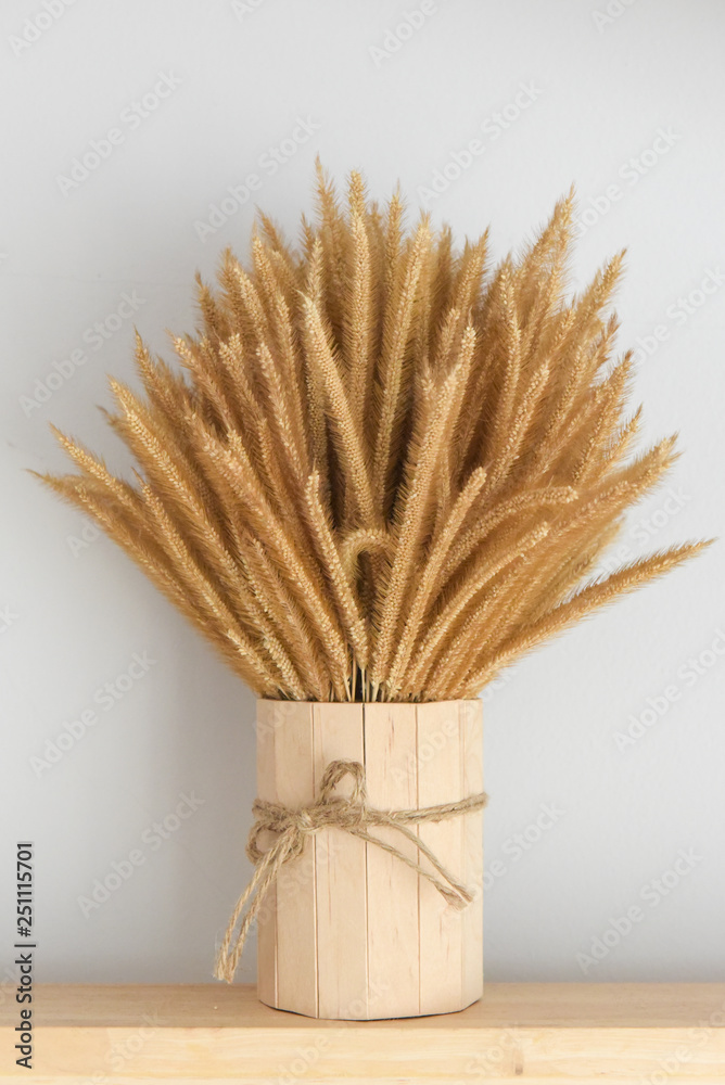 dried plant on the shelf for decoration