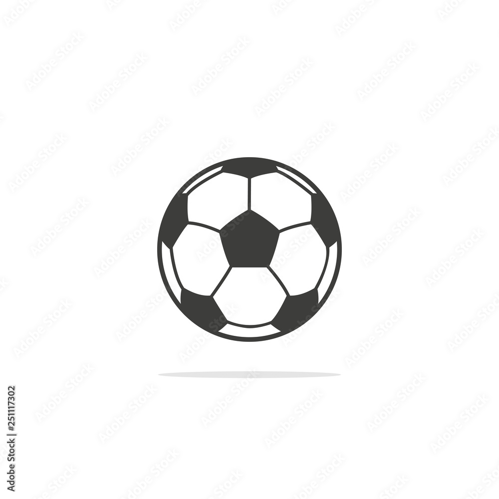 Monochrome vector illustration of a Soccer ball, isolated on a white background. Monochrome vector illustration of a Soccer ball, isolated on a white background.