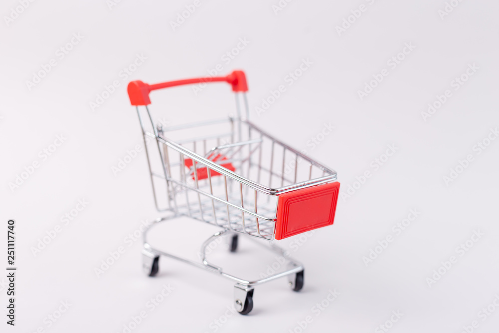 Shopping cart isolated on white background