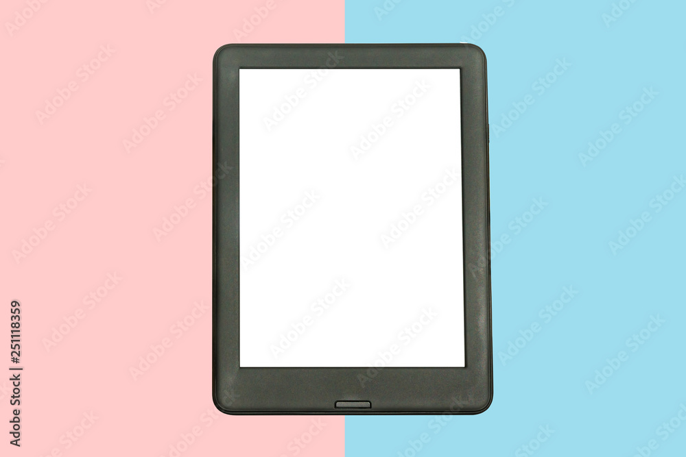 E-book close-up with blank space for text, mock up E-book close-up with blank space for text, mock up