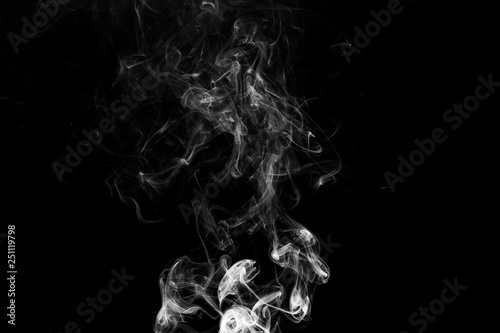 Fototapeta Naklejka Na Ścianę i Meble -  close up of steam smoke on black background