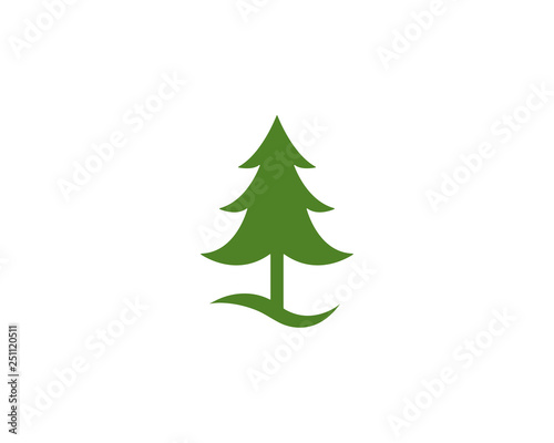 Cedar tree Logo template vector icon illustration design 