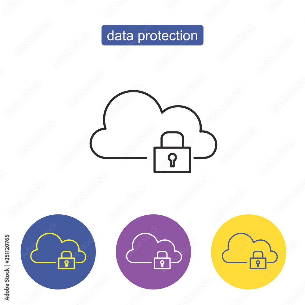 Data protection sign. Data protection sign.