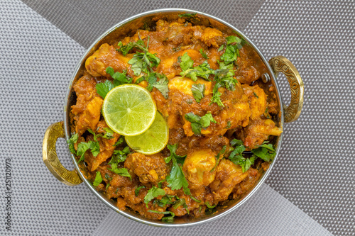 Indian chicken curry with Indian spices