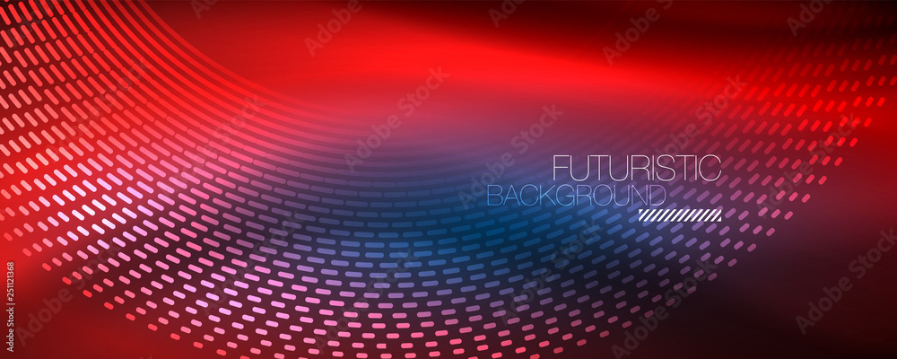Glowing light particles in dark neon space, magic glow shiny abstract background Glowing light particles in dark neon space, magic glow shiny abstract background