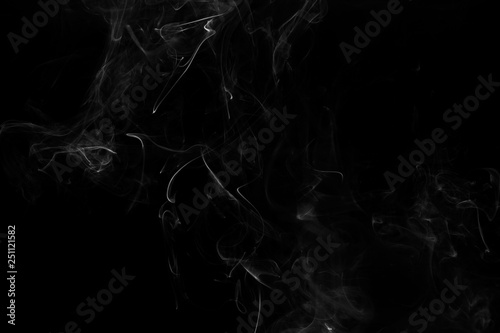 close up of steam smoke on black background