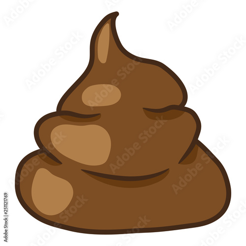 Brown poop. Vector illustration.