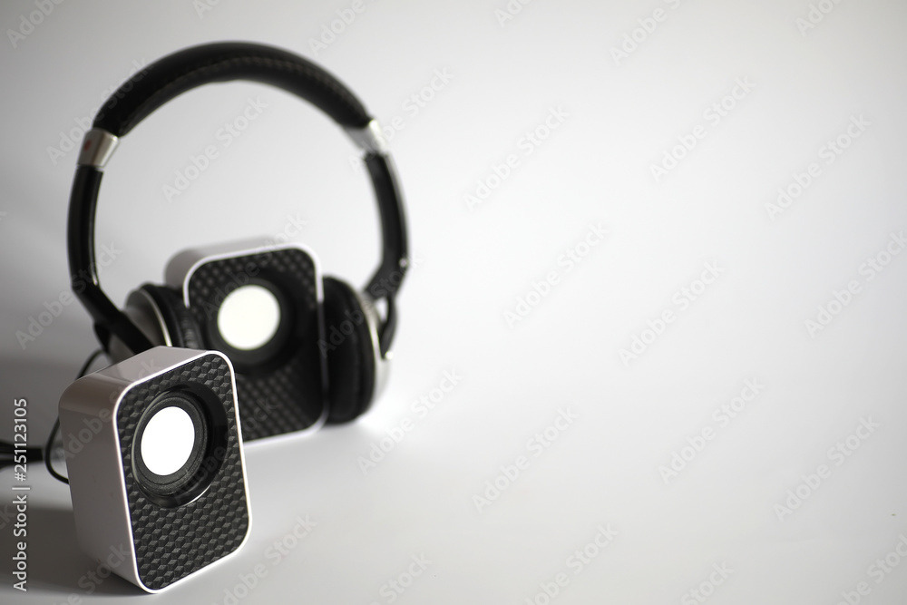 Speakers on white isolated background Speakers on white isolated background