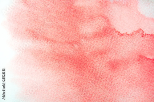 Abstract watercolour background hand-drawn on white watercolour paper.