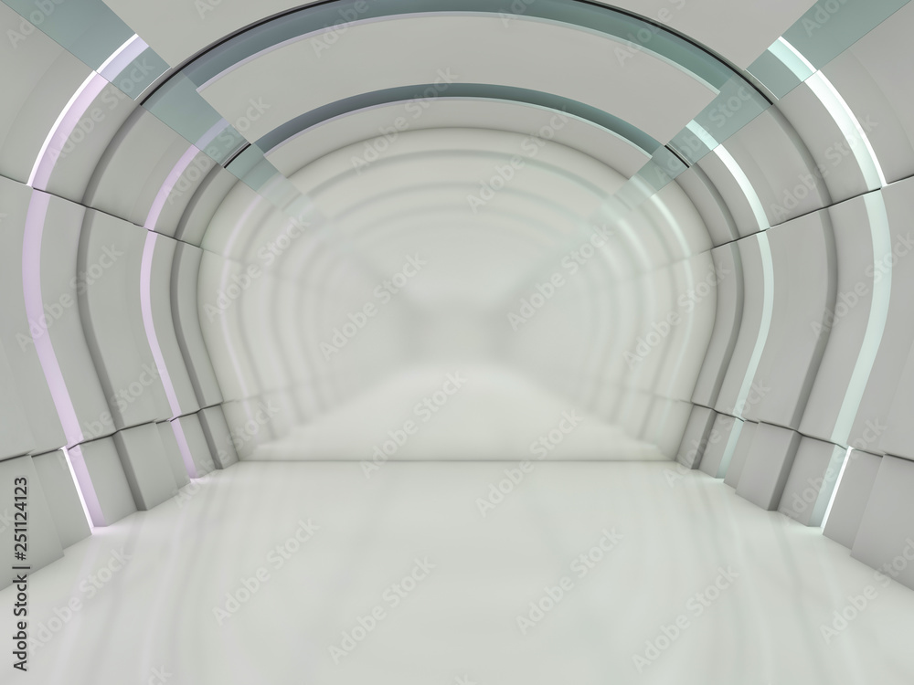 Fototapeta premium Abstract modern architecture background. 3D rendering