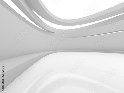 Abstract modern architecture background. 3D rendering