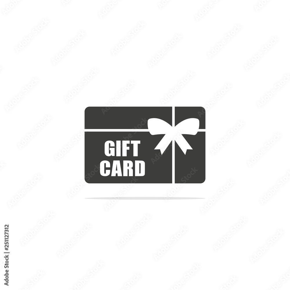 Monochrome vector illustration of a Gift Credit Card Icon , isolated on a white background. Monochrome vector illustration of a Gift Credit Card Icon , isolated on a white background.