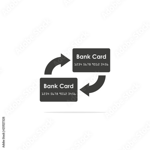 Monochrome vector illustration of a Credit Card Icon , isolated on a white background.