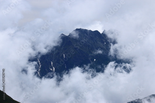 北アルプス三俣蓮華岳山頂からの景色 穂高連峰