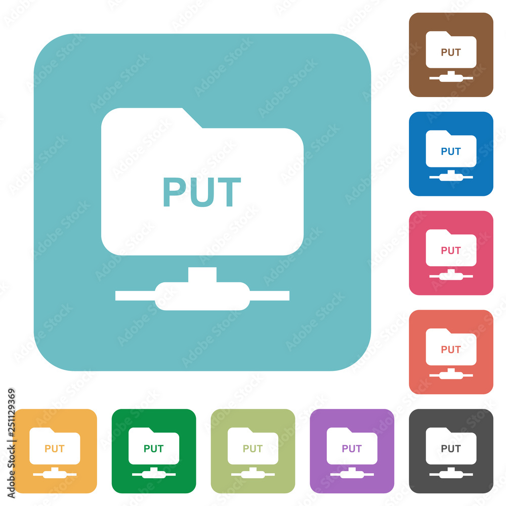 FTP put rounded square flat icons FTP put rounded square flat icons