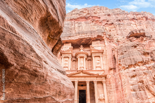 A view of the Treasury from the Siq at Petra, Jordan