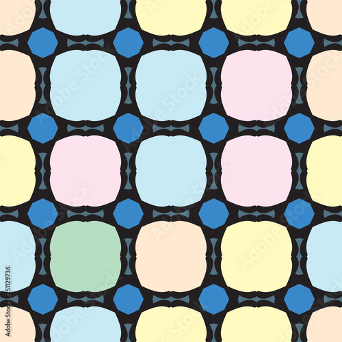 Seamless pattern with alternate geometric elements.