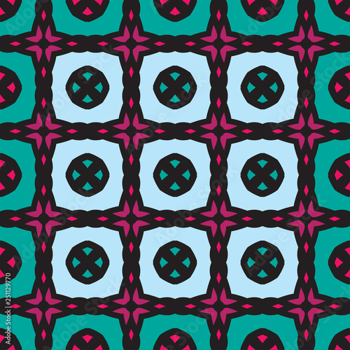 Seamless pattern with geometric ornament. Beautiful abstract artwork. - Vector
