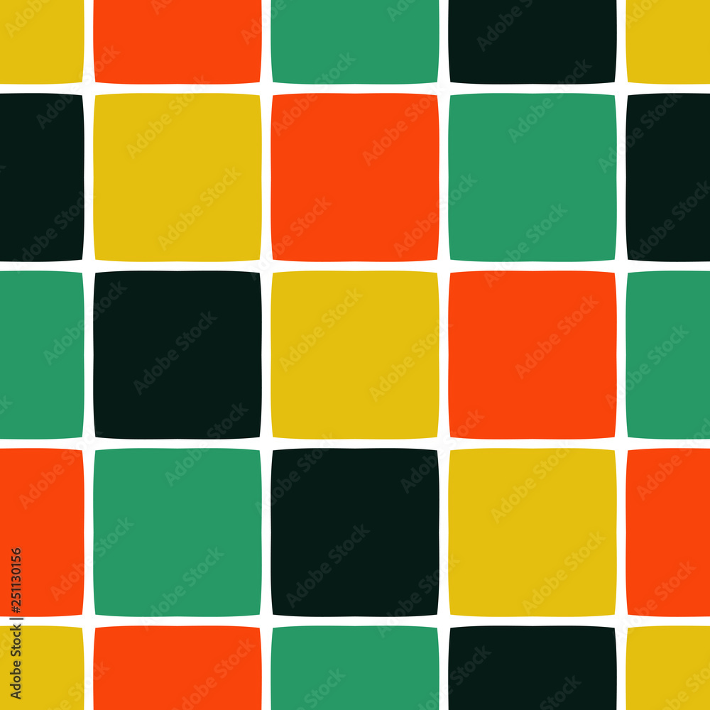 Bright seamless pattern with alternating diagonal squares.