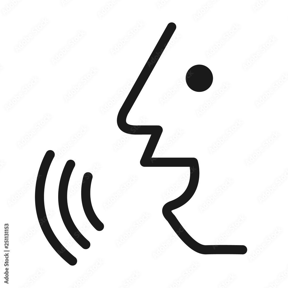 Voice percon icon design. Flat symbol vector, modern illustration Voice percon icon design. Flat symbol vector, modern illustration