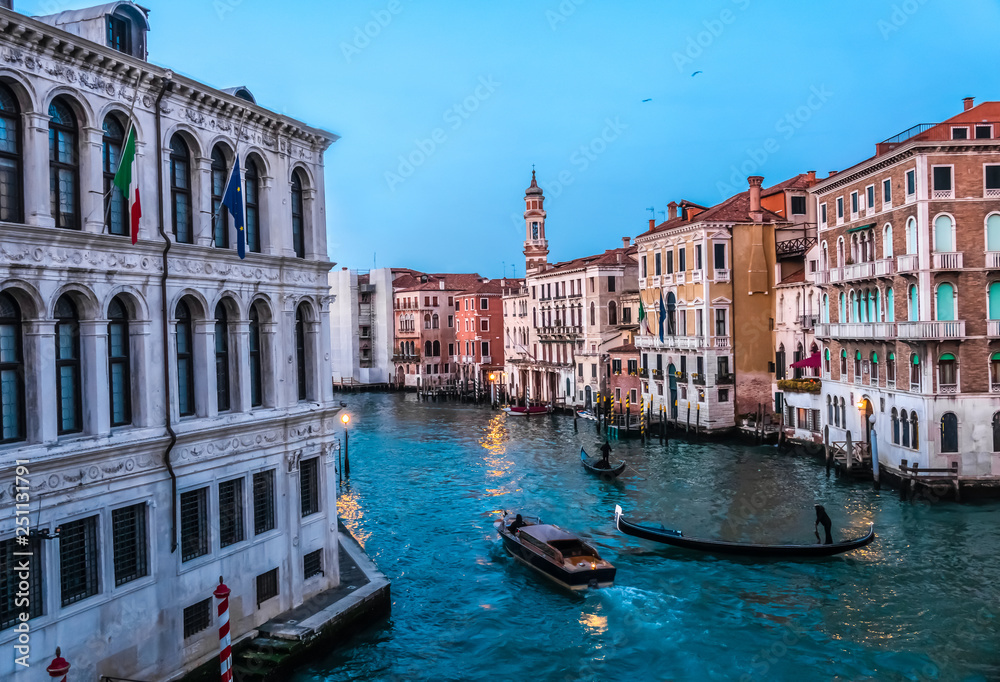 Canal Grande, Venice, capital of the Veneto region, a UNESCO World Heritage Site, northeastern Italy