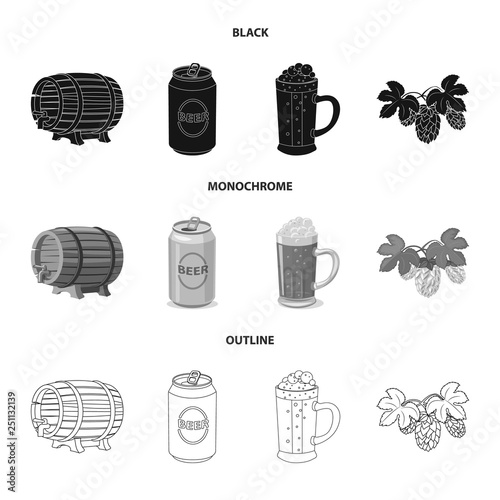 Vector design of pub and bar logo. Set of pub and interior vector icon for stock.