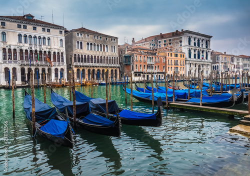Canal Grande  Venice  capital of the Veneto region  a UNESCO World Heritage Site  northeastern Italy