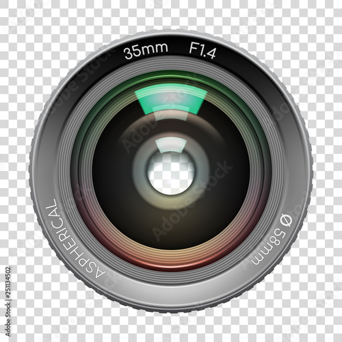 Highly detailed video or photo camera lens