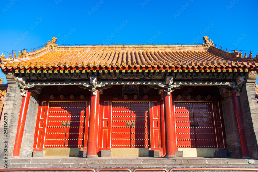 The Mukden Palace or Shenyang Imperial Palace was the former imperial palace of the early Manchu, Qing dynasty, Liao Ning, China The Mukden Palace or Shenyang Imperial Palace was the former imperial palace of the early Manchu, Qing dynasty, Liao Ning, China