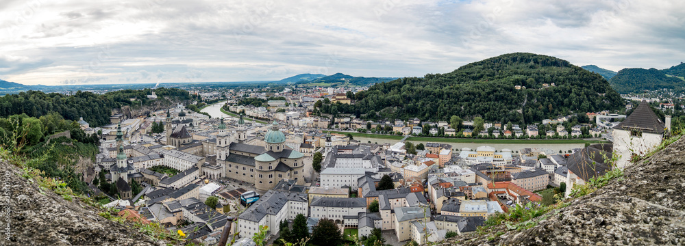 Panoramic view of the city of Salzburg, Salzburg, Austria