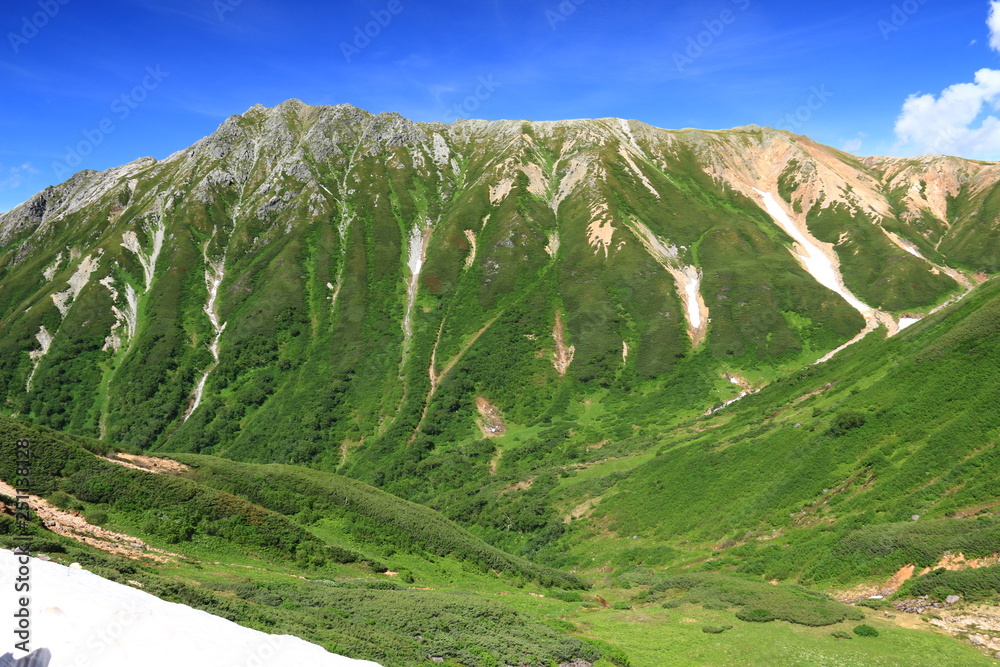 北アルプス雲ノ平　日本最後の秘境を歩く　祖父岳からの景色　水晶岳
