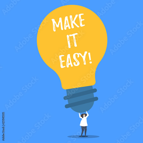 Canvas Print Word writing text Make It Easy