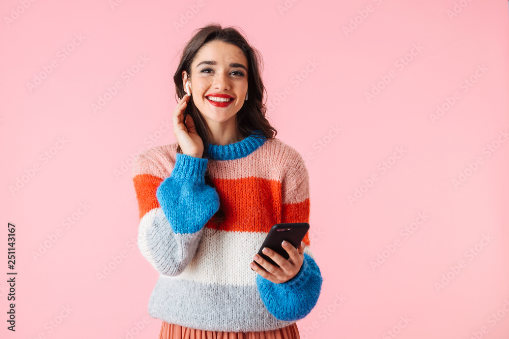 Beautiful young woman wearing colorful clothes Beautiful young woman wearing colorful clothes