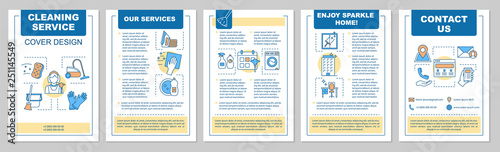 Cleaning service brochure template layout