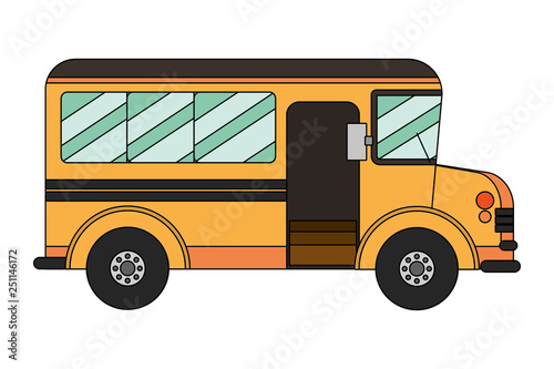 Quadro su tela school bus cartoon