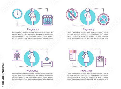 Pregnancy concept icons