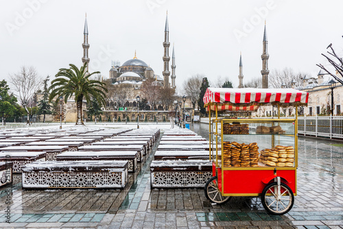 Photography Snowy day in Sultanahmet Square