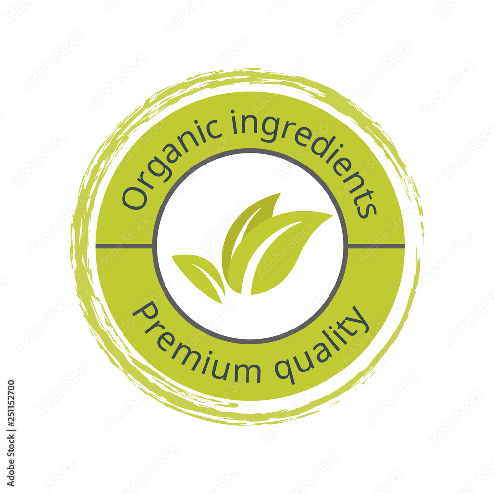 Natural food sticker or seal. Natural food sticker or seal.