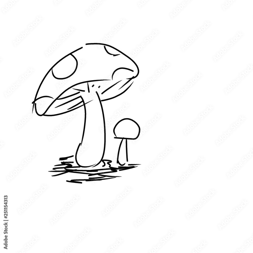 キノコの絵 キノコの絵