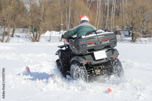 ATV drifting on ice