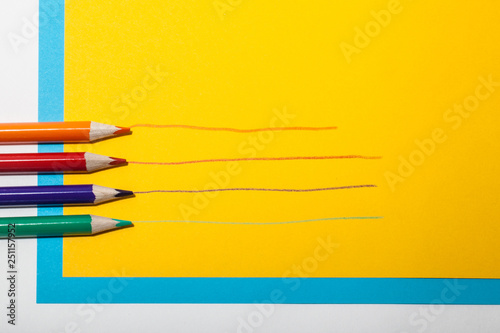 set of coloured pencils