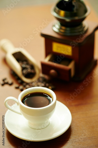 Espresso with coffee grinder mill 
